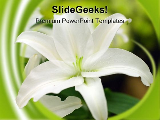 Flower Nature PowerPoint Template 0610 Flower Nature PowerPoint Template 0610