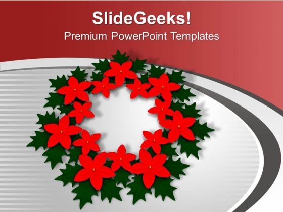 Flower Wreath For Showing Gratitude PowerPoint Templates Ppt Backgrounds For Slides 0513 Flower Wreath For Showing Gratitude PowerPoint Templates Ppt Backgrounds For Slides 0513