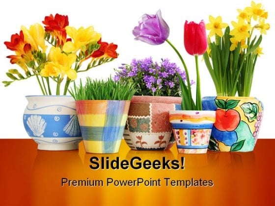 Flowers Beauty PowerPoint Template 0810 Flowers Beauty PowerPoint Template 0810