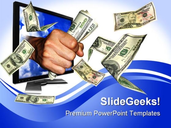 Flying Money Computer PowerPoint Templates And PowerPoint Backgrounds 0411 Flying Money Computer PowerPoint Templates And PowerPoint Backgrounds 0411
