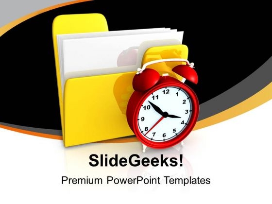 Folder And Alarm Clock Security PowerPoint Templates Ppt Backgrounds For Slides 1212 Folder And Alarm Clock Security PowerPoint Templates Ppt Backgrounds For Slides 1212