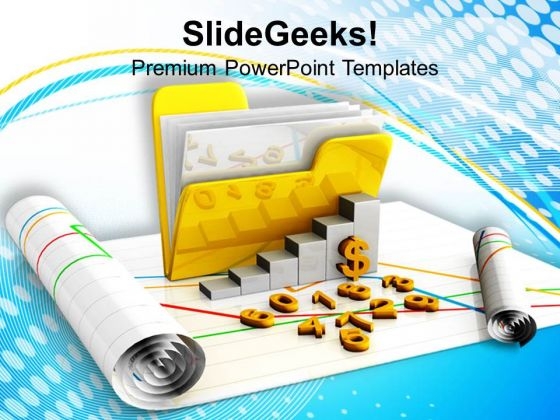 Folder And Business Growth Graph PowerPoint Templates Ppt Backgrounds For Slides 0813 Folder And Business Growth Graph PowerPoint Templates Ppt Backgrounds For Slides 0813