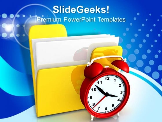 Folder And Clock PowerPoint Templates And PowerPoint Themes 0912