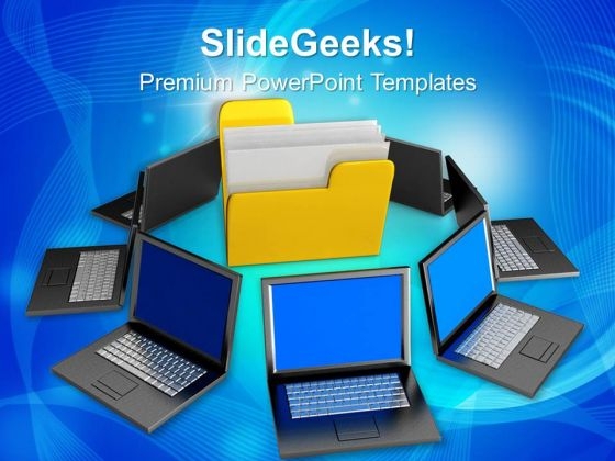Folder And Laptop PowerPoint Templates And PowerPoint Themes 0912