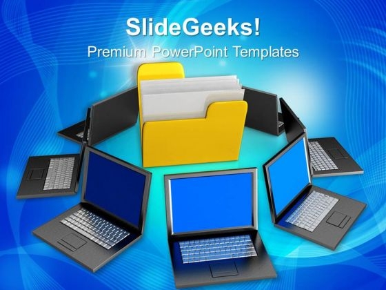 Folder And Laptop PowerPoint Templates And PowerPoint Themes 0912 Folder And Laptop PowerPoint Templates And PowerPoint Themes 0912