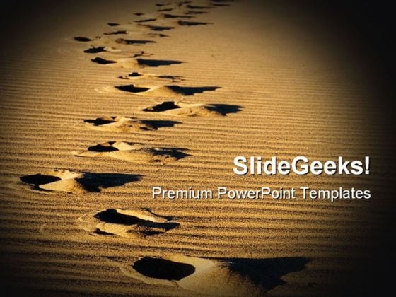 Footprints People PowerPoint Templates And PowerPoint Backgrounds 0811