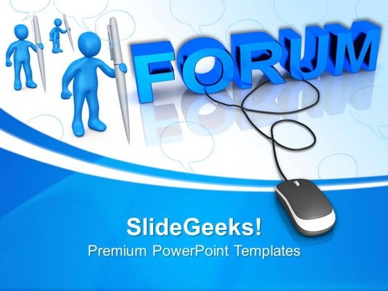 Forum With Compter Mouse PowerPoint Templates And PowerPoint Themes 0812