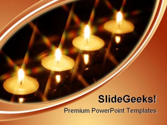 Four Candles Festival PowerPoint Templates And PowerPoint Backgrounds 0611 Four Candles Festival PowerPoint Templates And PowerPoint Backgrounds 0611