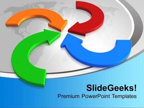 Four Colorful Arrows Meeting Each Other Team PowerPoint Templates Ppt Backgrounds For Slides 1212 Four Colorful Arrows Meeting Each Other Team PowerPoint Templates Ppt Backgrounds For Slides 1212