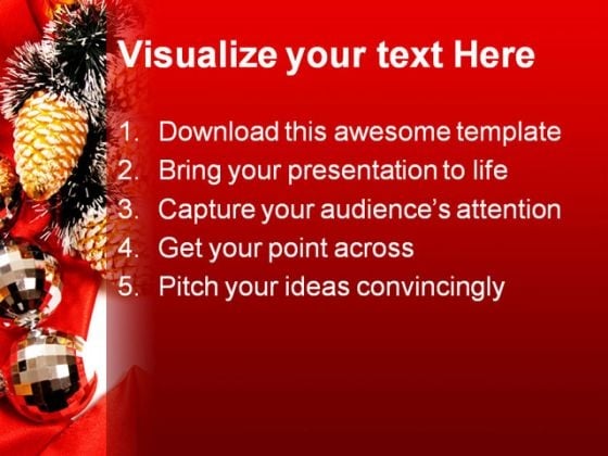 Frame Christmas PowerPoint Template 0610 informative visual