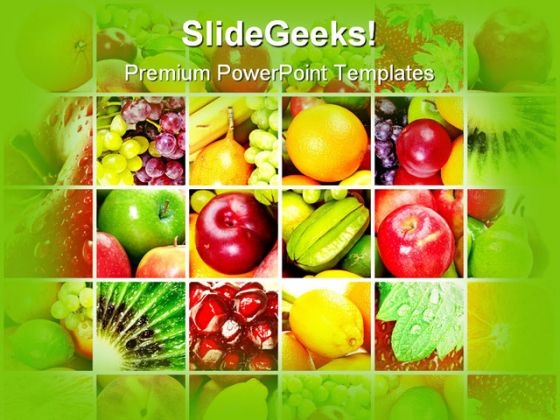 Fresh And Healthy Fruits Food PowerPoint Templates And PowerPoint Backgrounds 0711