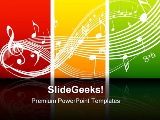 Fresh Music Theme Symbol PowerPoint Templates And PowerPoint Backgrounds 0611