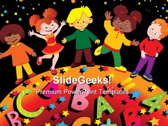Friendship Children Global PowerPoint Themes And PowerPoint Slides 0411