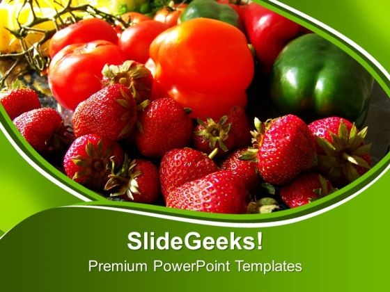 Fruits And Veggies Health PowerPoint Templates Ppt Backgrounds For Slides 0213 Fruits And Veggies Health PowerPoint Templates Ppt Backgrounds For Slides 0213