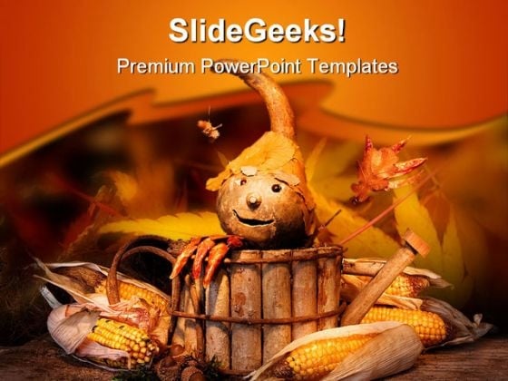 Fun In Autumn Nature PowerPoint Template 1010 Fun In Autumn Nature PowerPoint Template 1010