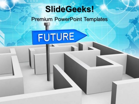 Future Concept With Labyrinth PowerPoint Templates And PowerPoint Themes 1012