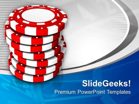 Gambling Chips For Poker Game PowerPoint Templates Ppt Backgrounds For Slides 0413 Gambling Chips For Poker Game PowerPoint Templates Ppt Backgrounds For Slides 0413