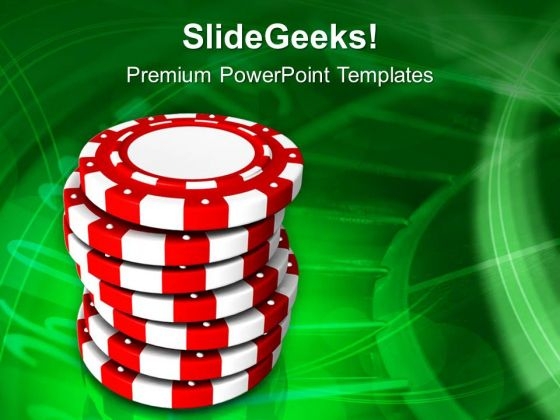 Gambling Chips Game Theme PowerPoint Templates Ppt Backgrounds For Slides 0413