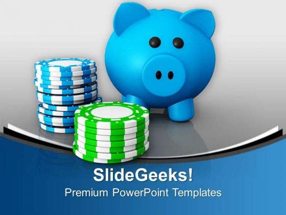 Gambling With Saved Money PowerPoint Templates Ppt Backgrounds For Slides 0713