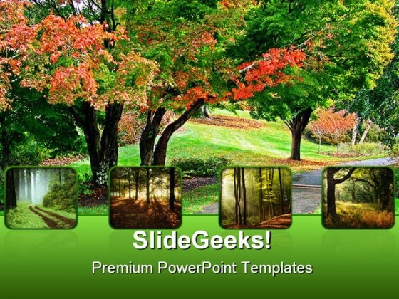 Garden Pathway Nature PowerPoint Themes And PowerPoint Slides 0411