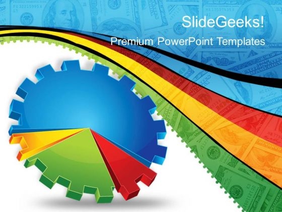 Gear Pie Chart Industrial PowerPoint Templates And PowerPoint Themes 0212