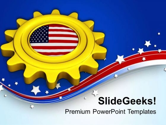Gear The Business With American Market PowerPoint Templates Ppt Backgrounds For Slides 0713 Gear The Business With American Market PowerPoint Templates Ppt Backgrounds For Slides 0713