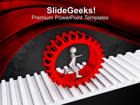 Gear The Process Of Business PowerPoint Templates Ppt Backgrounds For Slides 0613