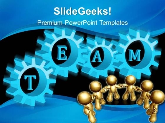 Gears Team Teamwork PowerPoint Templates And PowerPoint Themes 0412