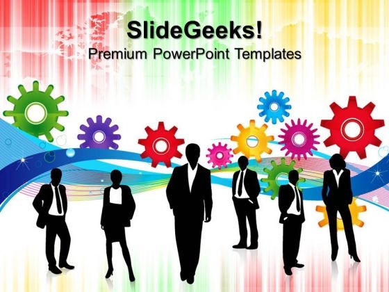 Gears With Business People PowerPoint Templates And PowerPoint Themes 0512 Gears With Business People PowerPoint Templates And PowerPoint Themes 0512