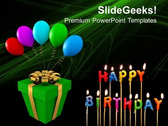 Gift And Balloons Happy Birthday Celebration PowerPoint Templates Ppt Backgrounds For Slides 0213 Gift And Balloons Happy Birthday Celebration PowerPoint Templates Ppt Backgrounds For Slides 0213