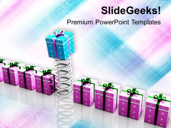 Gift Coming Out Of Spring PowerPoint Templates Ppt Backgrounds For Slides 0413 Gift Coming Out Of Spring PowerPoint Templates Ppt Backgrounds For Slides 0413