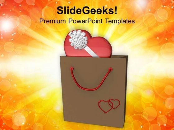 Gift In Shopping Bag Valentines Day PowerPoint Templates Ppt Backgrounds For Slides 0213 Gift In Shopping Bag Valentines Day PowerPoint Templates Ppt Backgrounds For Slides 0213