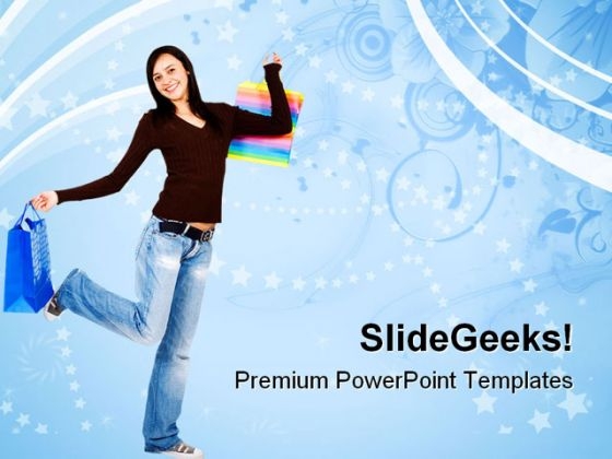 Girl With Shopping Bags Sales PowerPoint Themes And PowerPoint Slides 0311 Girl With Shopping Bags Sales PowerPoint Themes And PowerPoint Slides 0311