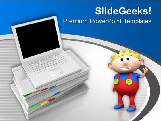 Give Laptop To Your Kids For Education PowerPoint Templates Ppt Backgrounds For Slides 0613