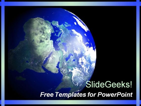 Blue Global PowerPoint Template Blue Global PowerPoint Template