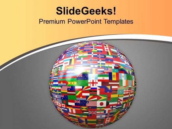 Global Atlas With All Countries Flags PowerPoint Templates Ppt Backgrounds For Slides 0513
