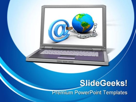 Global Communication Computer PowerPoint Templates And PowerPoint Backgrounds 0311