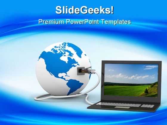 Global Communication Computer PowerPoint Templates And PowerPoint Backgrounds 0411