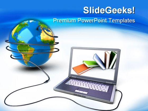 Global Network Books Education PowerPoint Themes And PowerPoint Slides 0211