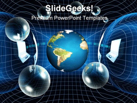 Global Network Science PowerPoint Template 1110 Global Network Science PowerPoint Template 1110