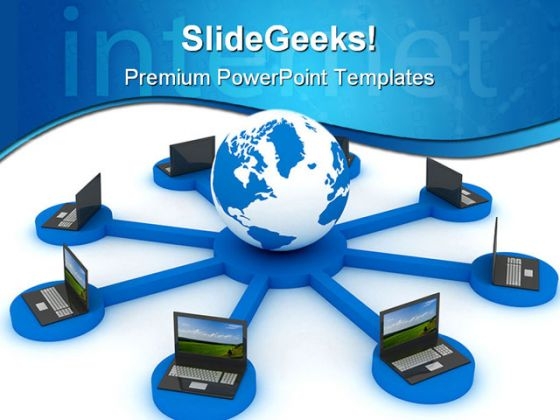 Global Networking Computer PowerPoint Templates And PowerPoint Backgrounds 0211