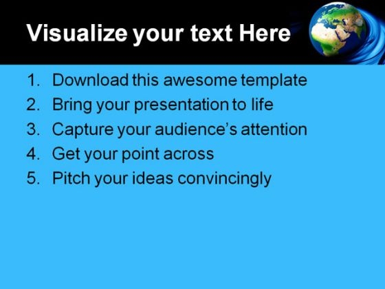 Globe Earth PowerPoint Template 0910 editable designed
