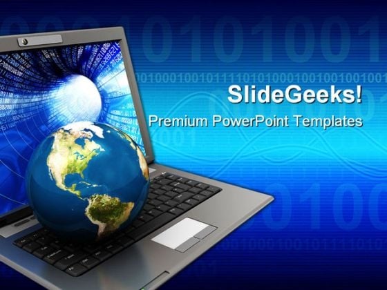Globe Placing On Laptop Computer PowerPoint Themes And PowerPoint Slides 0511 Globe Placing On Laptop Computer PowerPoint Themes And PowerPoint Slides 0511