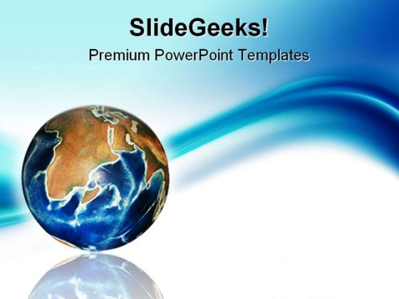 Globe Wave Global PowerPoint Template 0810 Globe Wave Global PowerPoint Template 0810