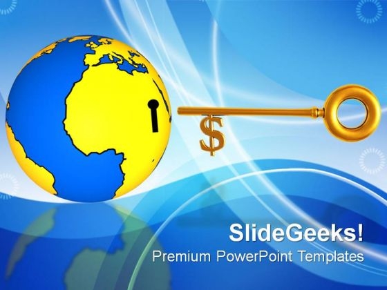 Globe With Key Business Success Ecology PowerPoint Templates And PowerPoint Themes 0812 Globe With Key Business Success Ecology PowerPoint Templates And PowerPoint Themes 0812