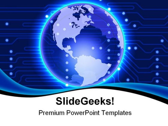 Glowing Blue Electronic Earth Technology PowerPoint Themes And PowerPoint Slides 0311 Glowing Blue Electronic Earth Technology PowerPoint Themes And PowerPoint Slides 0311