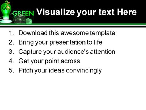 Go Green Earth PowerPoint Template 0510 captivating appealing