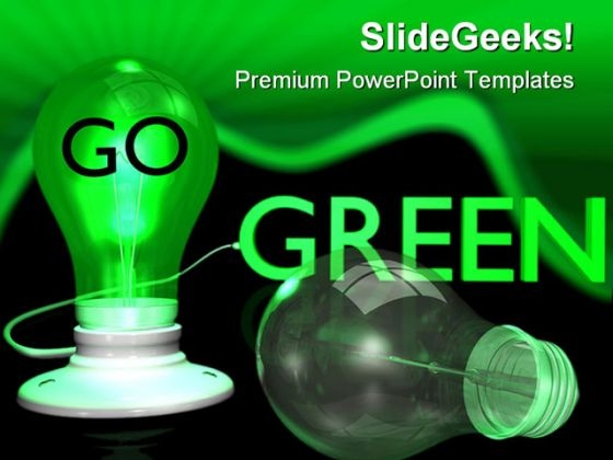 Go Green Earth PowerPoint Template 0810 Go Green Earth PowerPoint Template 0810