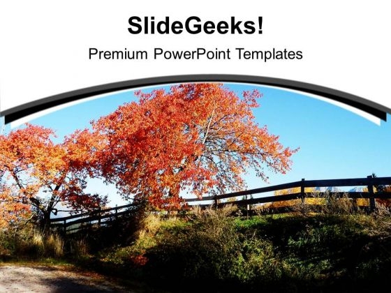 Go Green With Autumn Season Theme PowerPoint Templates Ppt Backgrounds For Slides 0513 Go Green With Autumn Season Theme PowerPoint Templates Ppt Backgrounds For Slides 0513