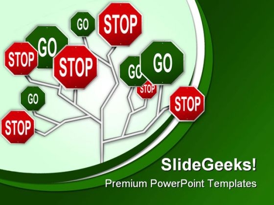 Go Stop Business PowerPoint Template 0910 Go Stop Business PowerPoint Template 0910